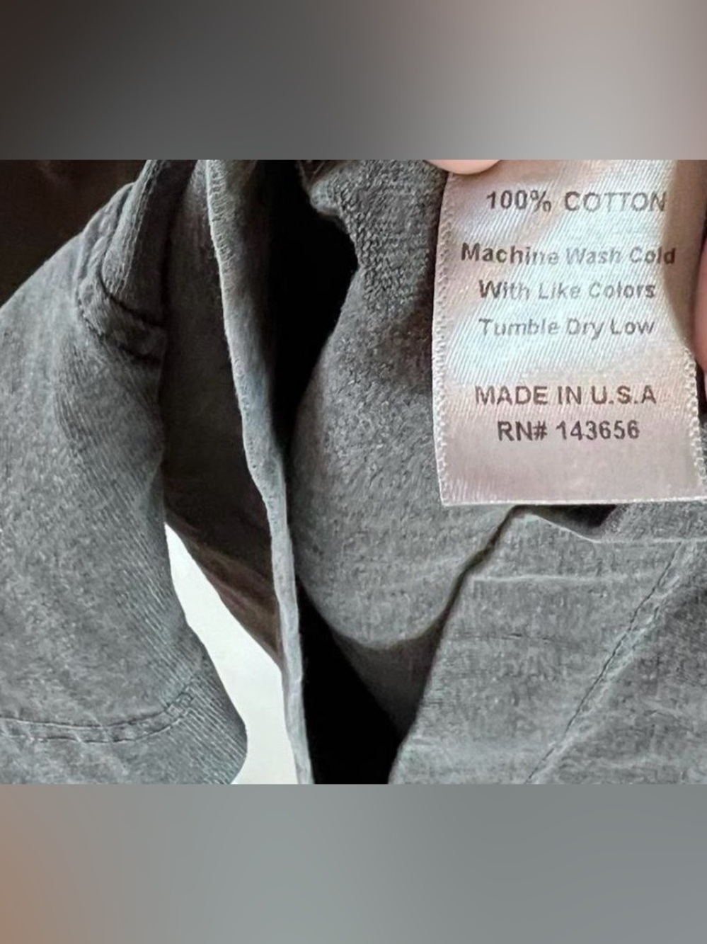 Joah Brown Washed Charcoal Boxy Crew Tee - Picture 4 of 5